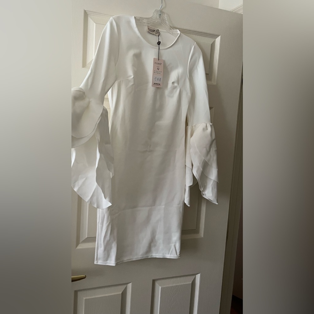 NWT ASOS CLUB L BODY-CON SCUBA MINI DRESS 8 - Picture 10 of 10